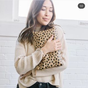 Fawn Design Cheetah Spot Print City Clutch